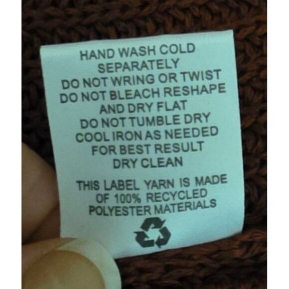 Pinque Long Sleeve Open Knit Cardigan Sweater Womens Size M Maroon Red - Picture 10 of 10